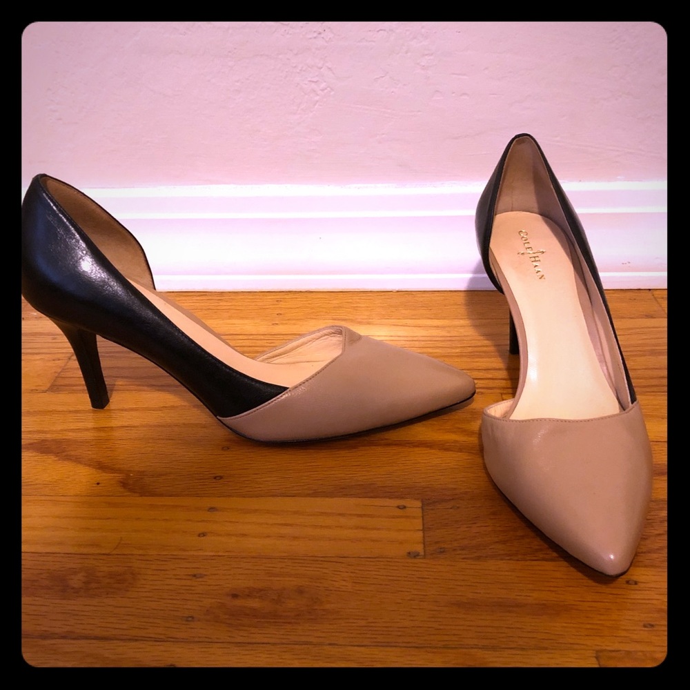 Cole Haan Rendon D’Orsay Pump Nude/Black Size 9